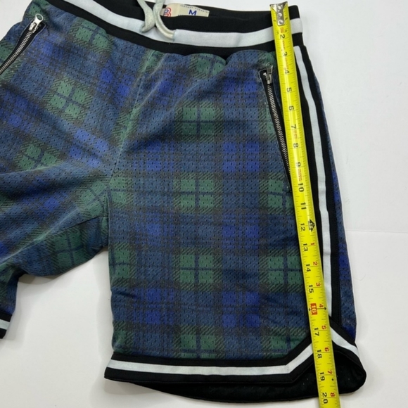 Bascom Projects 1993-XXV Men's Green & Blue Plaid Shorts Zipper Pockets … - Picture 7 of 8